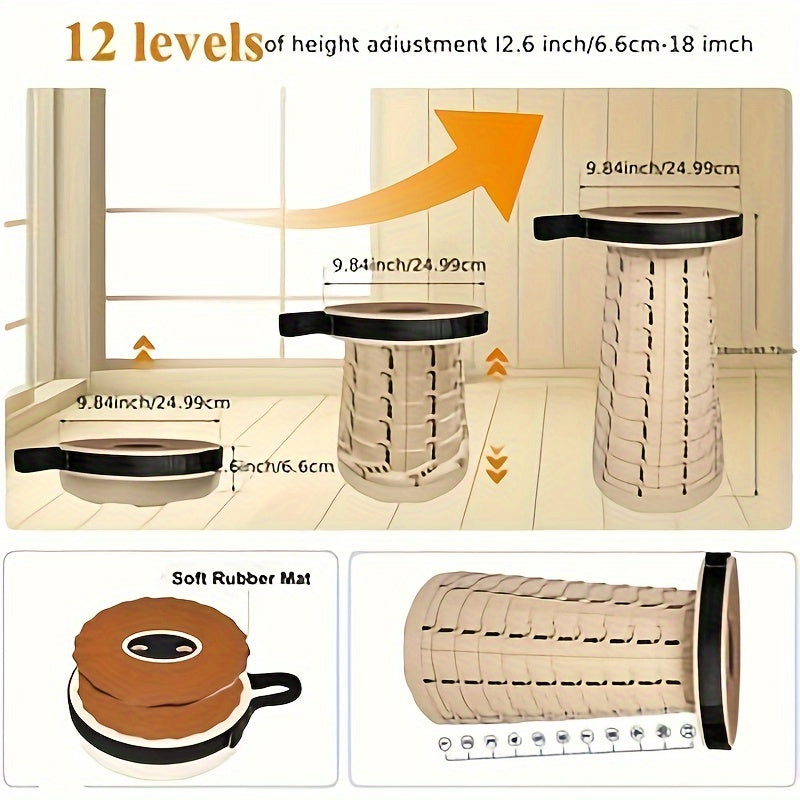 Ultra-Comfort Folding Stool with PU Cushion-4