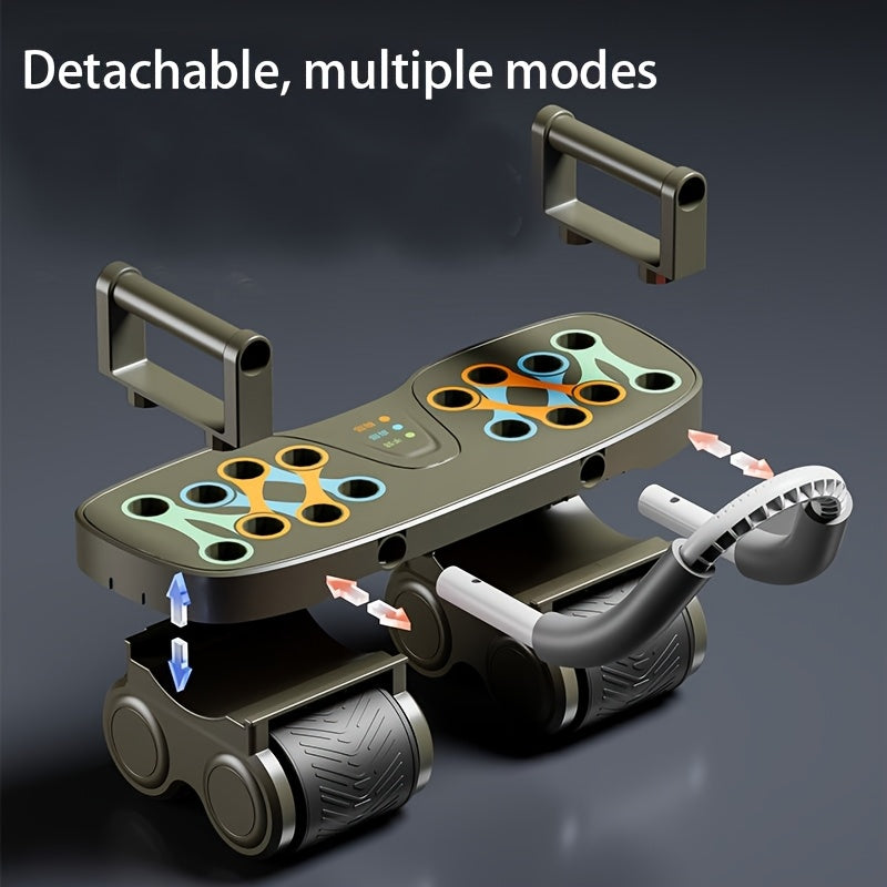 Automatic Rebound Ab Wheel Core Trainer with Support-3