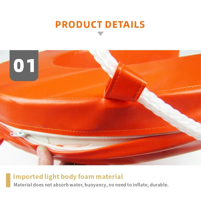 Universal Waterproof PU Leather Swimming Pool Safety Life Buoy-2