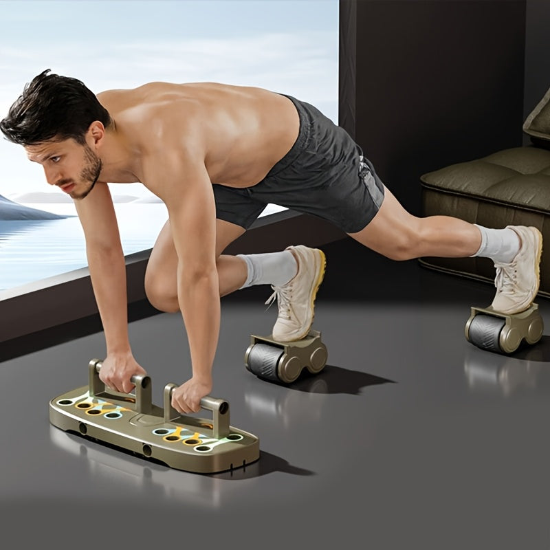 Automatic Rebound Ab Wheel Core Trainer with Support-2